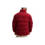 Karl Kani Retro Corduroy Ανδρικό Puffer Μπουφάν Βυσσινί