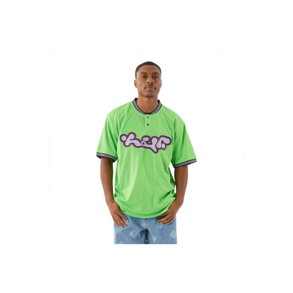 Huf Halftime Henley S-S Jers T-Shirt Ανδρικό (KN00483 CLOVER)