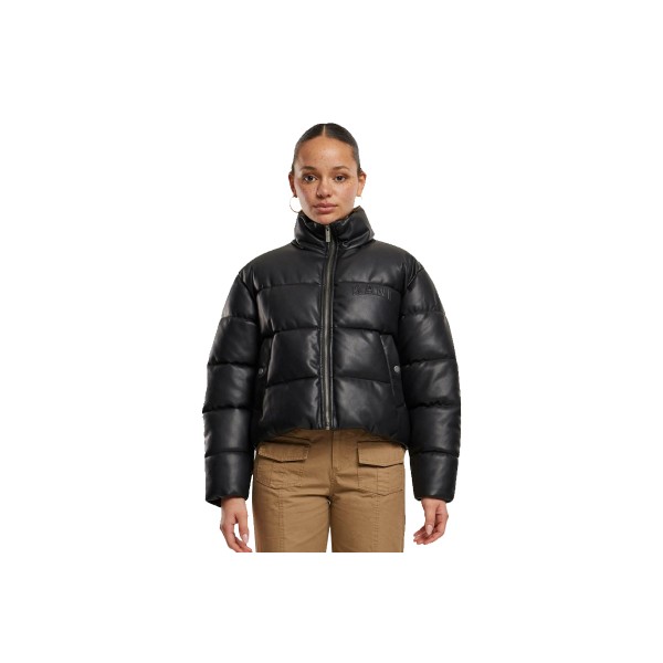 Karl Kani Serif Crop Pu Μπουφάν Puffer Γυναικείο (KW243-032-1 BLACK)