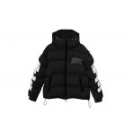 MWM Unisex Puffer Μπουφάν με Κουκούλα Μαύρο