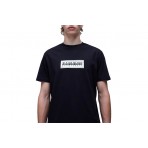 Napapijri S-Box Logo Ανδρικό Κοντομάνικο T-Shirt Μαύρο