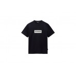 Napapijri S-Box Logo Ανδρικό Κοντομάνικο T-Shirt Μαύρο