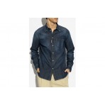 Dsquared2 Dark Wash Tab Ανδρικό Μακρυμάνικο Πουκάμισο Μπλε Σκούρο