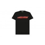 Dsquared2 Cool Fit Tee Ανδρικό Κοντομάνικο T-Shirt Μαύρο, Κόκκινο