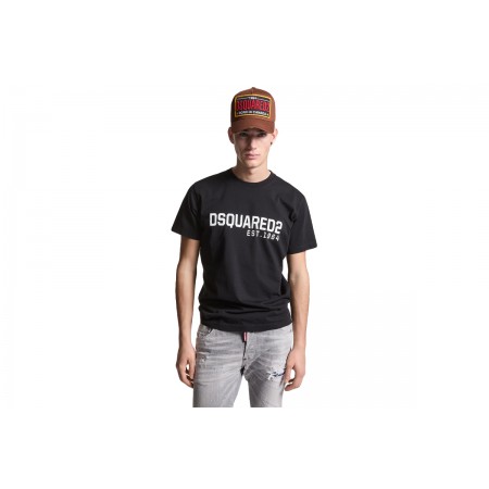 Dsquared2 Cool Fit Tee Ανδρικό Κοντομάνικο T-Shirt Μαύρο