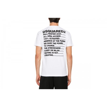 Dsquared2 Cool Fit Ανδρικό Κοντομάνικο T-Shirt Λευκό