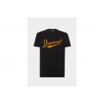 Dsquared2 Cool Fit Ανδρικό Κοντομάνικο T-Shirt Μαύρο, Μουσταρδί