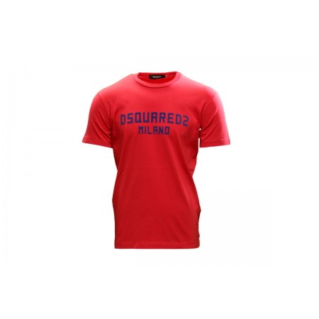 Dsquared2 Milano Cool Fit Ανδρικό Κοντομάνικο T-Shirt Κόκκινο