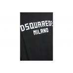 Dsquared2 Milano Cool Fit Ανδρικό Κοντομάνικο T-Shirt Μαύρο