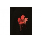 Dsquared2 Red Maple Leaf Cool Fit Ανδρικό Φούτερ με Λαιμόκοψη