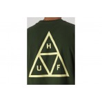 Huf Set Triple Triangle Ανδρικό Κοντομάνικο T-Shirt Χακί