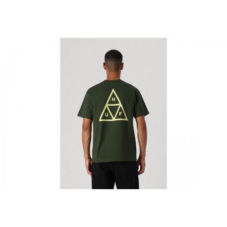 Huf Set Triple Triangle Ανδρικό Κοντομάνικο T-Shirt Χακί