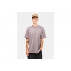 Huf Set Triple Triangle Ανδρικό Κοντομάνικο T-Shirt Γκρι, Μωβ