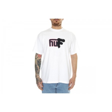 HUF Upside Downtown Ανδρικό Κοντομάνικο T-Shirt Λευκό