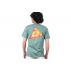 Huf Skewed Ανδρικό Κοντομάνικο T-Shirt Πράσινο