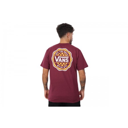 Vans Hawl Pass Ανδρικό Κοντομάνικο T-Shirt Μπορντό