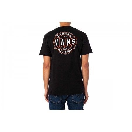 Vans OG Pennant Crew Ανδρικό Κοντομάνικο T-Shirt Μαύρο