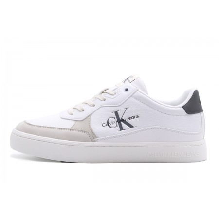 Calvin Klein Classic Cup Low Laceup Ανδρικά Sneakers Λευκά, Γκρι