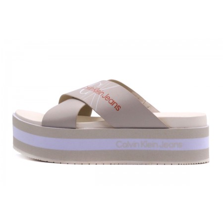 Calvin Klein Flatform Sandal Crisscross Σανδάλι 