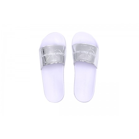 Calvin Klein Slide Metallic Monologo Παντόφλες 