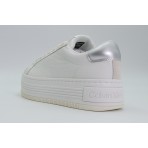 Calvin Klein Γυναικεία Δερμάτινα Sneakers με Πλατφόρμα Λευκά