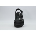 Calvin Klein Flat Molded Buckle Γυναικεία Σανδάλια Μαύρα