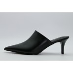 Calvin Klein Γυναικεία Δερμάτινα Stiletto Mules Μαύρα