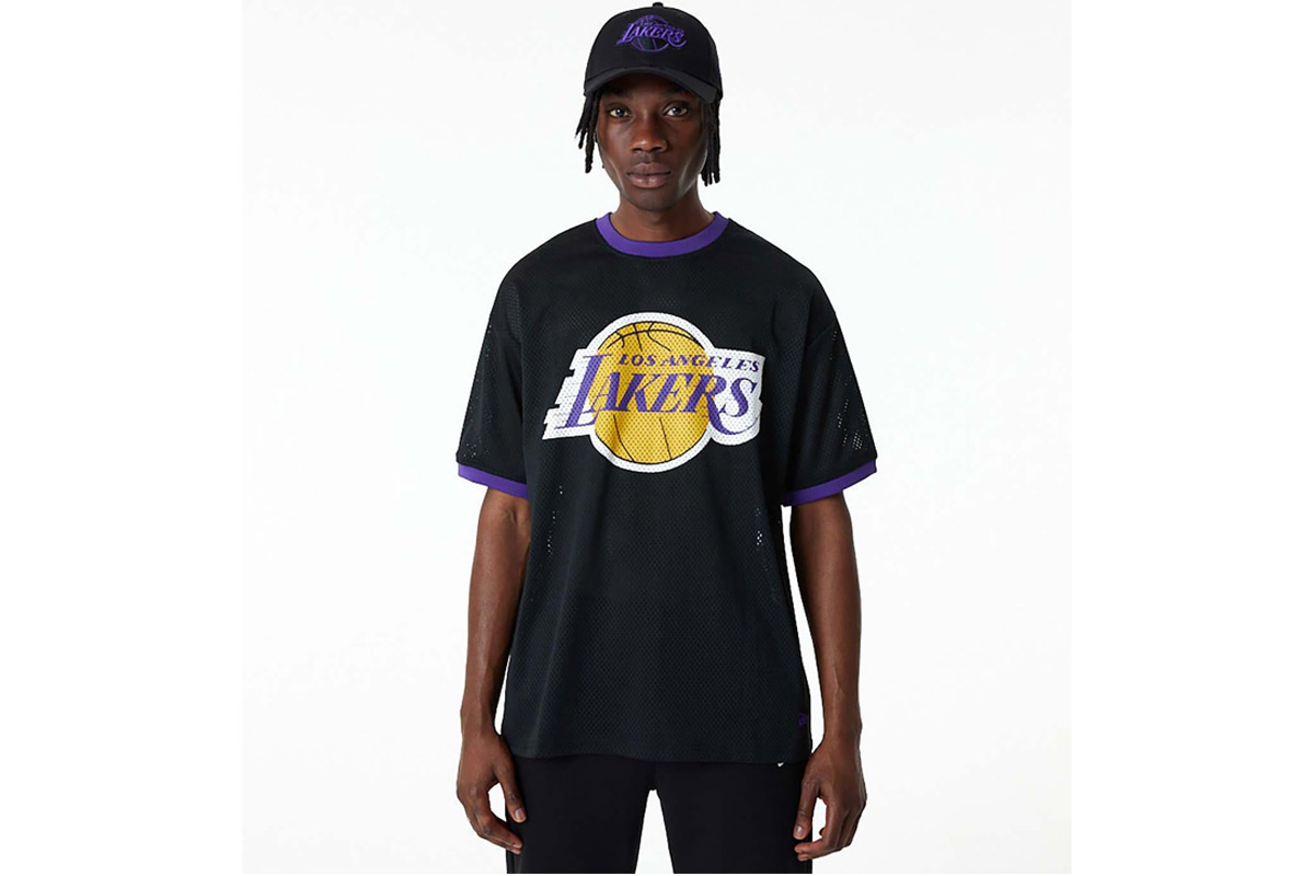 New era 60357111 NBA Team Logo Mesh Los Angeles Lakers Short Sleeve T-Shirt